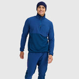 Blackstrap - Men's Tribrid Grid Fleece Pullover Jacket 1/2 Zip