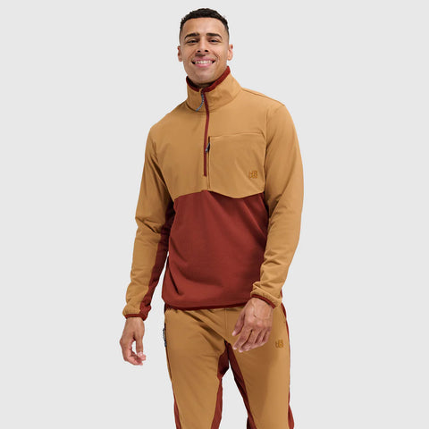 Blackstrap - Men's Tribrid Grid Fleece Pullover Jacket 1/2 Zip