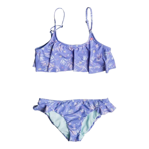 Roxy - Girls Denim Babe Flutter Triangle Bikini Set